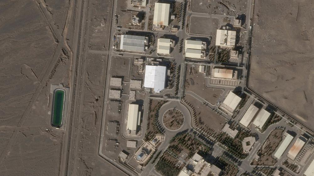  Ein Satellitenbild zeigt die iranische Atomanlage Natans.