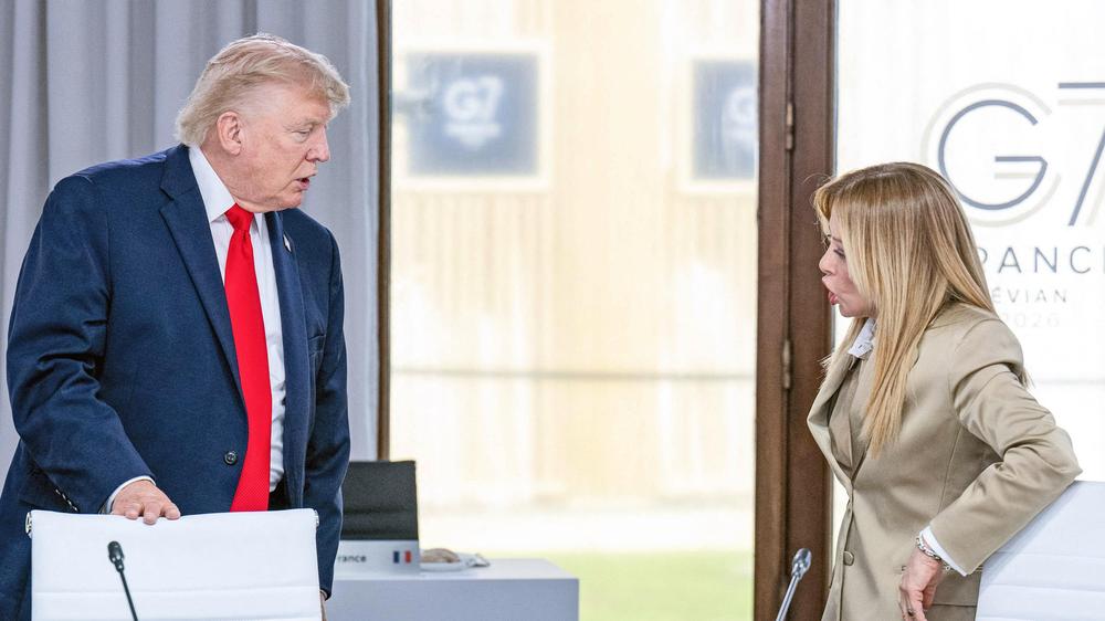 Donald Trump Giorgia Meloni G7