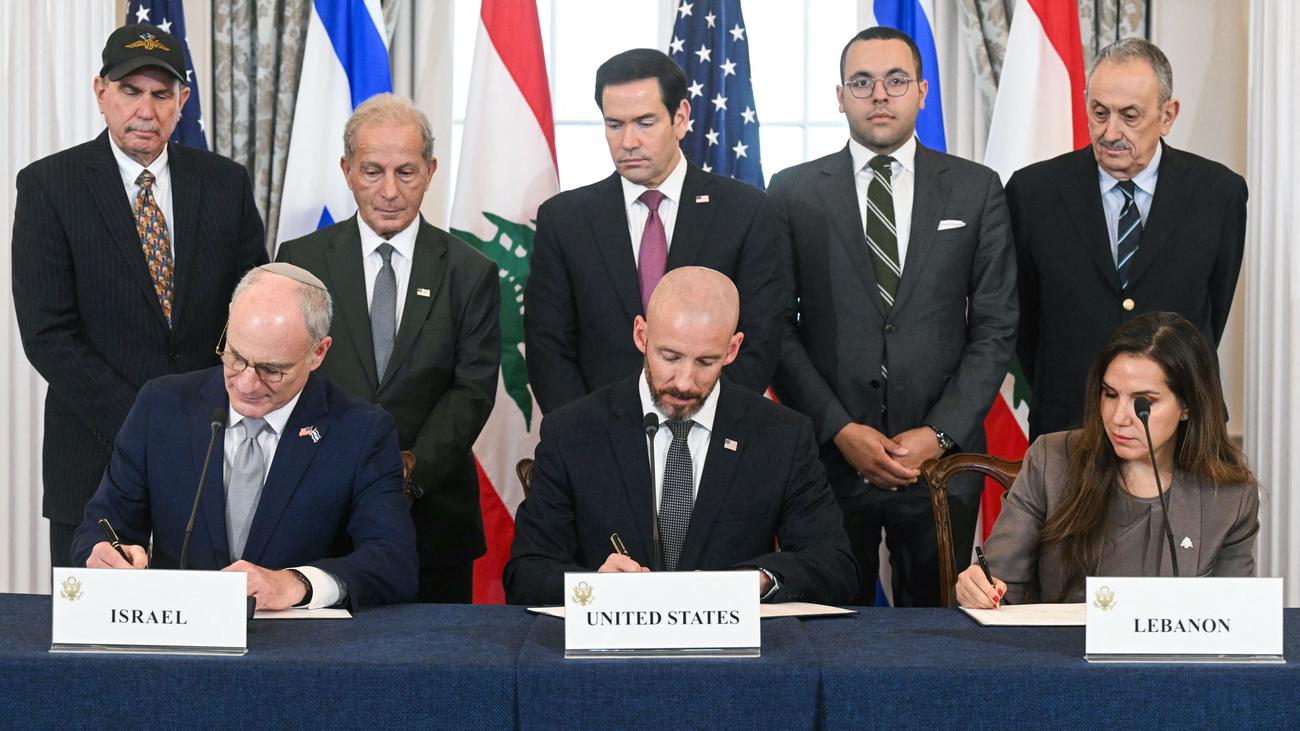 USA: Israel, Libanon und die USA unterzeichnen Rahmenabkommen