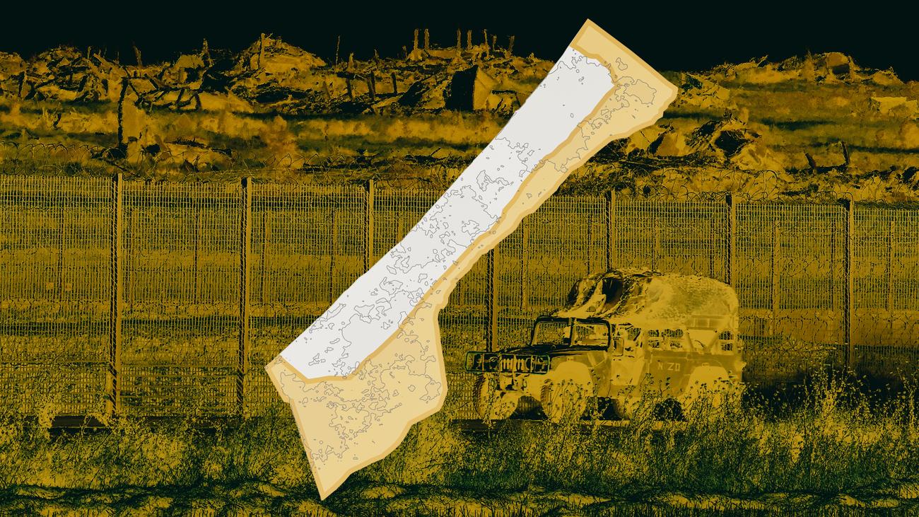 Gazastreifen: Satellitenbilder zeigen: Ein Erdwall, 23 Kilometer lang