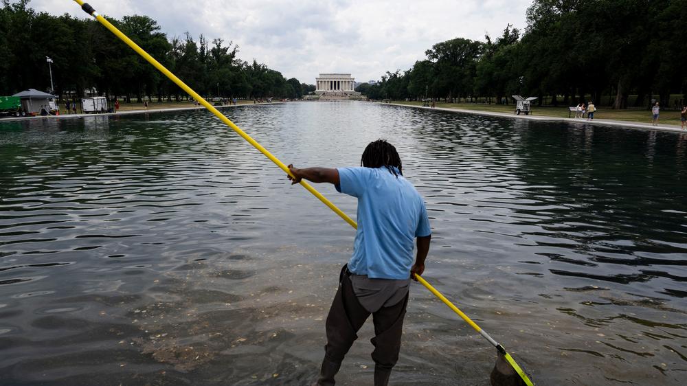 Reflecting Pool Washington D.C. Donald Trump Vandalismus Renovierung