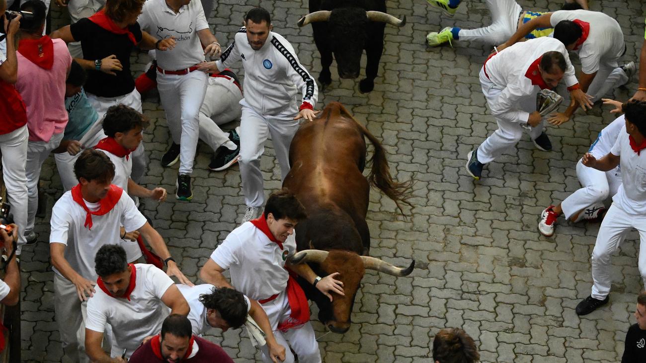 San-Fermín-Fest: Verletzte durch Hornstöße bei Stierhatz in Pamplona