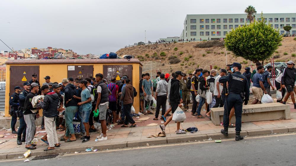 Ceuta Migration Spanien Hilfspaket Proteste