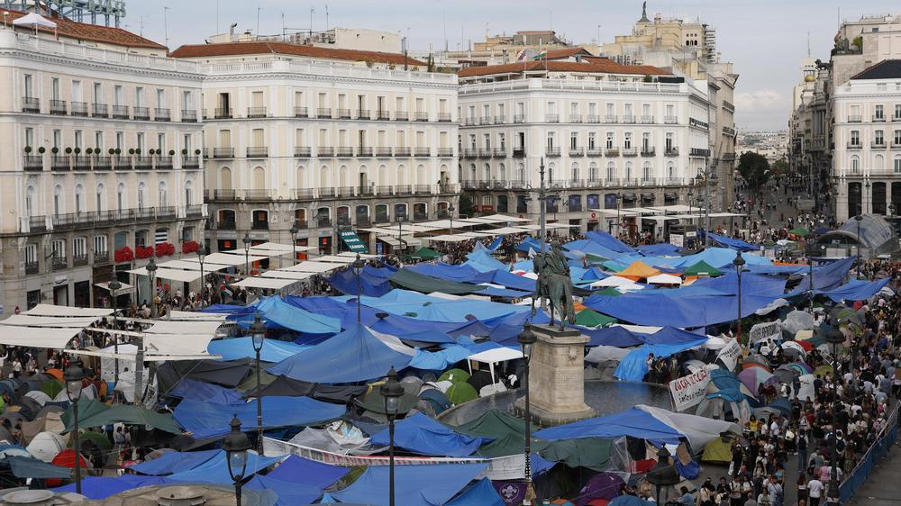 Proteste Madrid Maricarmen Abascal Mieten Wohnungsgesetz Spanien