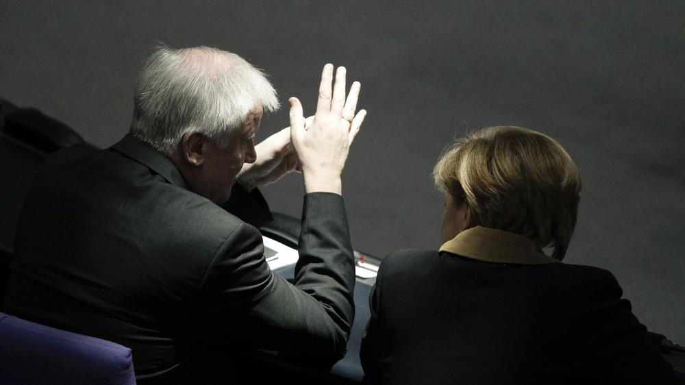 Wahlkampf: CSU-Chef Horst Seehofer und Bundeskanzlerin Angela Merkel (CDU)
