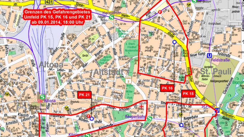 Polizeikontrollen: Hamburger Polizei verkleinert Gefahrengebiet | ZEIT