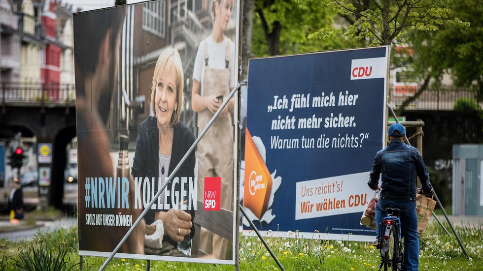Nordrhein-Westfalen: Wahlplakate in Düsseldorf