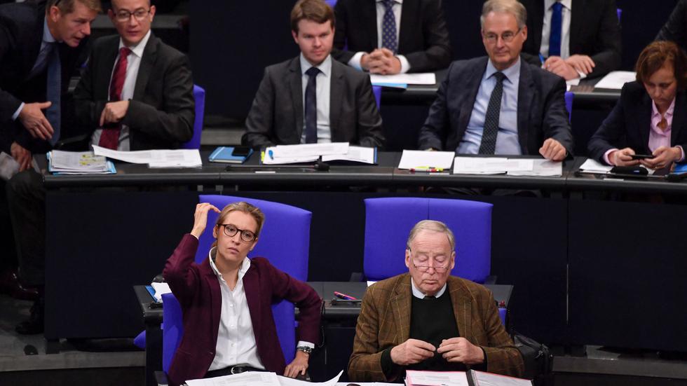 AfD im Bundestag: Die AfD-Fraktionsspitze im Bundestag: Alice Weidel und Alexander Gauland