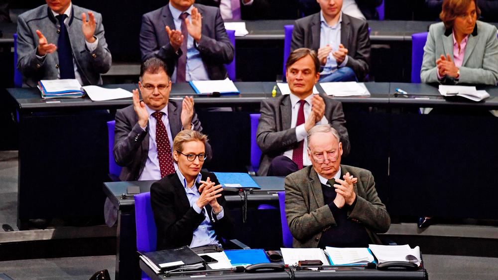 AfD-Fraktion: Abgeordnete der AfD im Bundestag