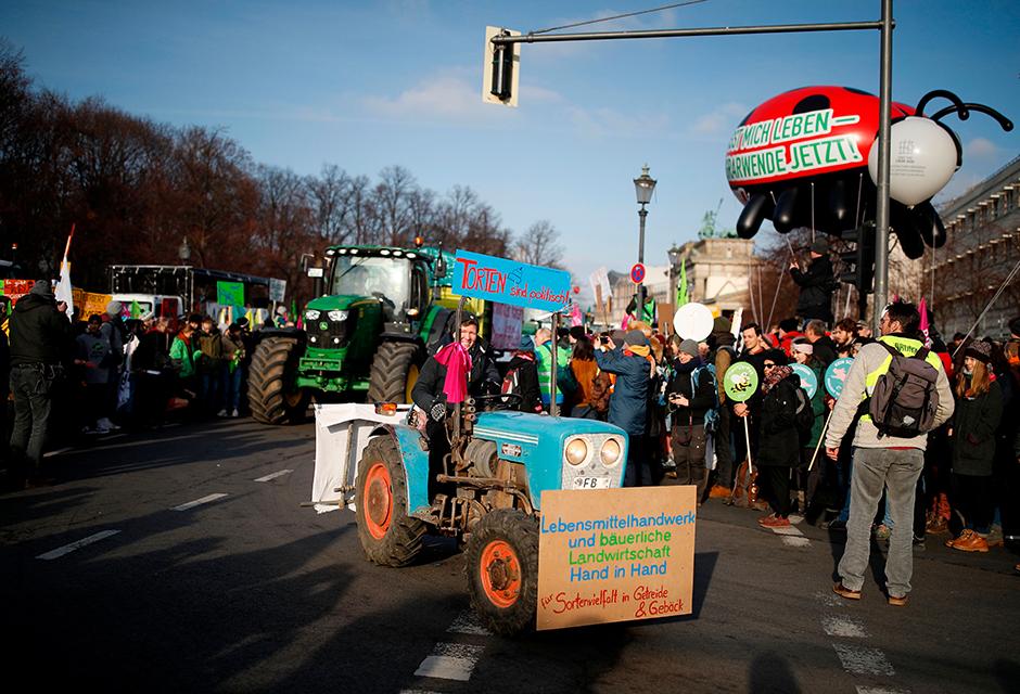 Agrarpolitik: Tausende protestieren gegen EU-Subventionen für