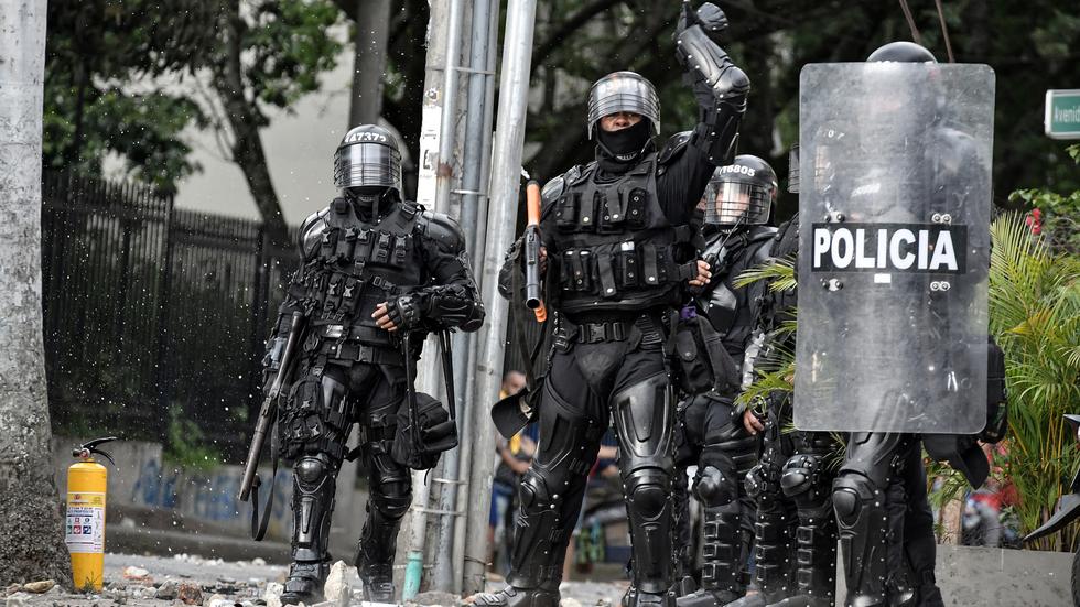 Kolumbien : Polizeieinsatz bei Protesten in Kolumbien