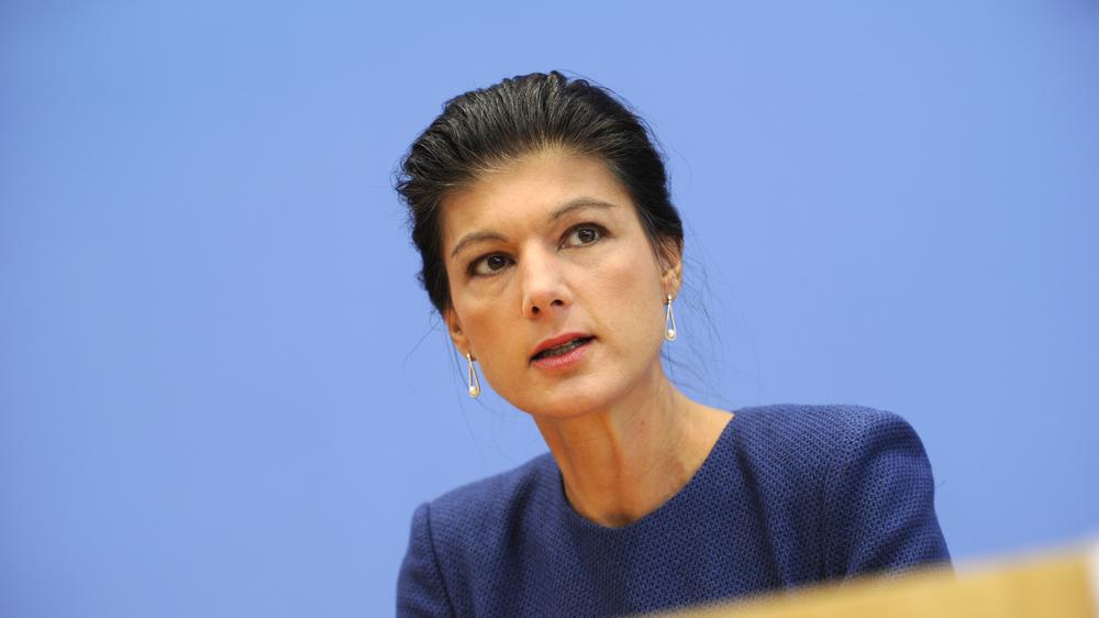 Die Linke: Sahra Wagenknecht bei einer Pressekonferenz