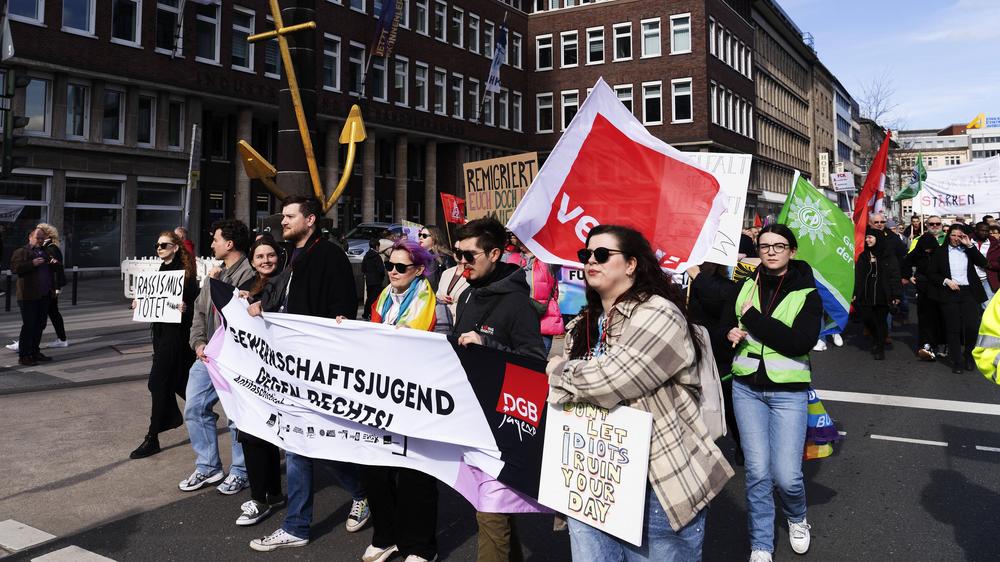AfD und Gewerkschaften: Unter dem Motto 