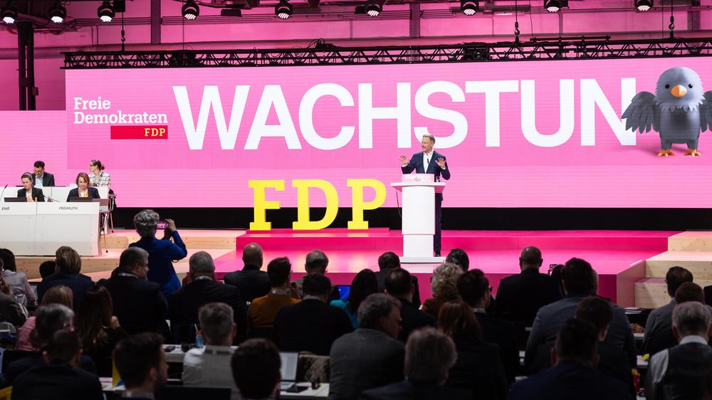 Wirtschaftspolitik: FDP-Chef Christian Lindner forderte auf dem Parteitag eine Wende in der Wirtschaftspolitik.