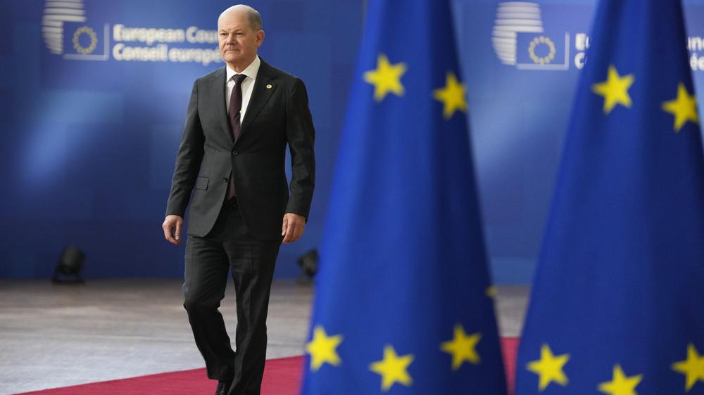 Iran-Sanktionen: Bundeskanzler Olaf Scholz beim EU-Gipfel in Brüssel