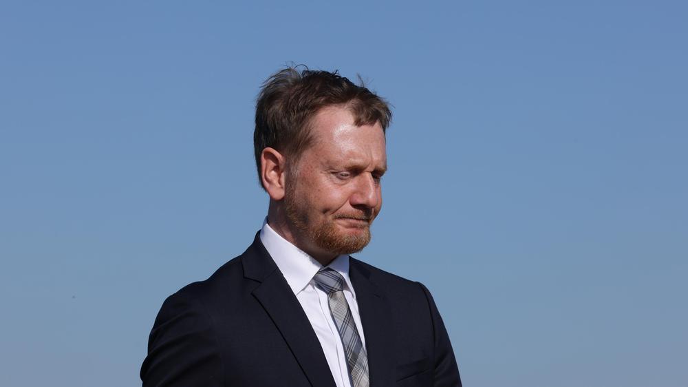 Nach dem Anschlag auf Matthias Ecke: Sachsens Ministerpräsident Michael Kretschmer, fotografiert Ende April.