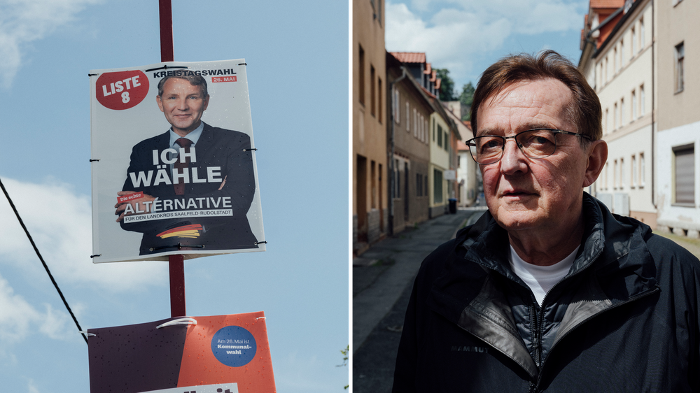 Kommunalwahl in Thüringen: Björn Höcke sagt gemeinsam mit einigen Gleichgesinnten innerhalb der AfD den Kampf an: Kreistagskandidat Karlheinz Frosch, Ältester Präsident des Thüringer Landtags.