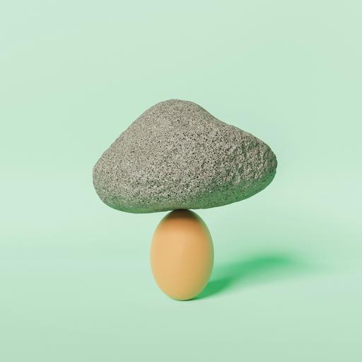 Stresstraining: Ein Ei mit Haltung: Vielleicht glaubt es fest an die Kraft seiner Schale.