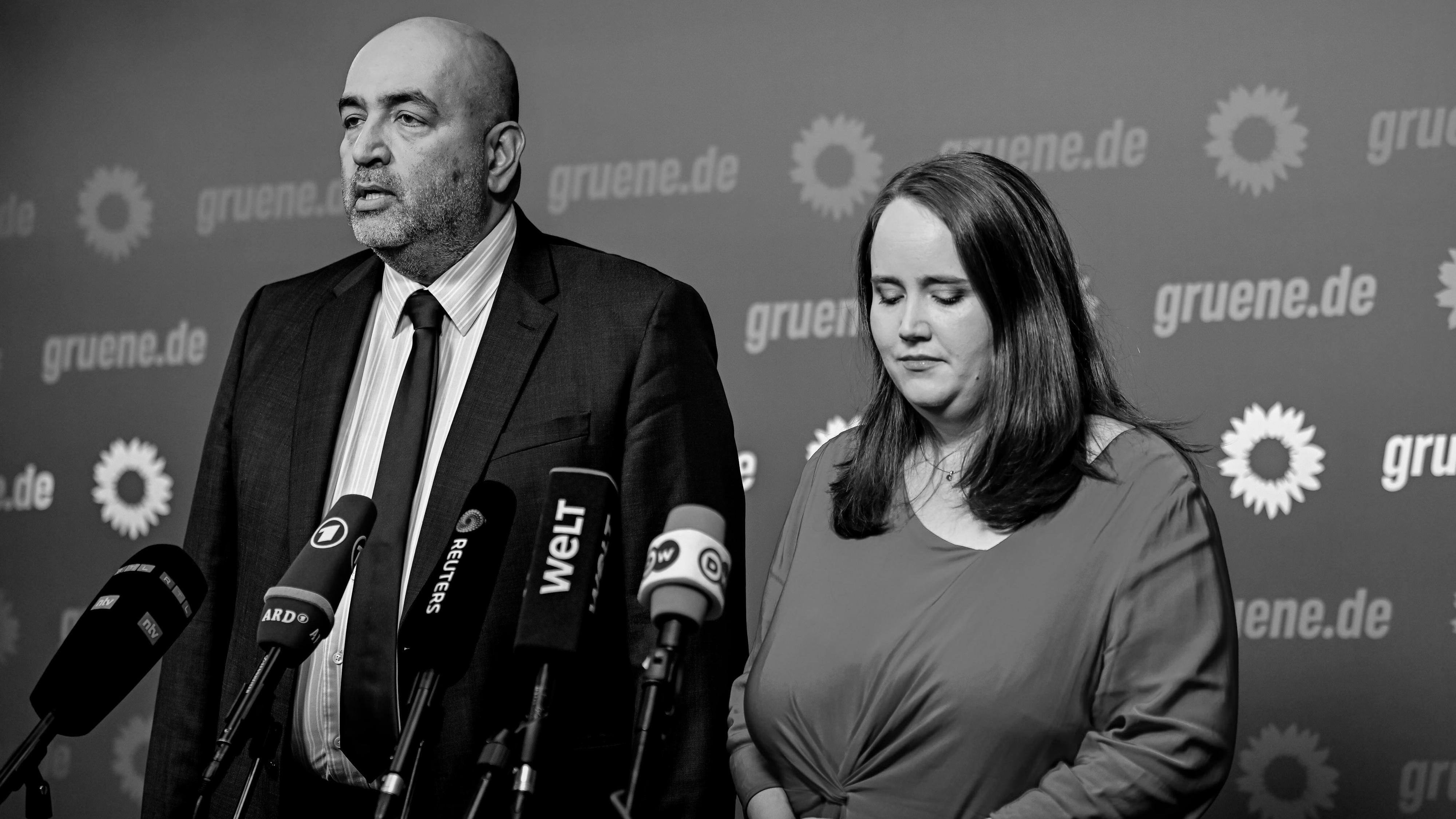 Die Groenen: De Groene Parteivoresitzenden Ricarda Lang (rechts) en Omid Nouripour zijn duidelijk over hun Rücktritt.