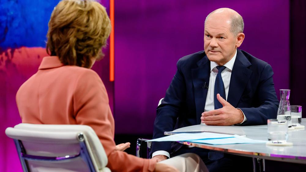 Olaf Scholz mit Maybrit Illner: Bundeskanzler Olaf Scholz im Gespräch mit Maybrit Illner am Donnerstag