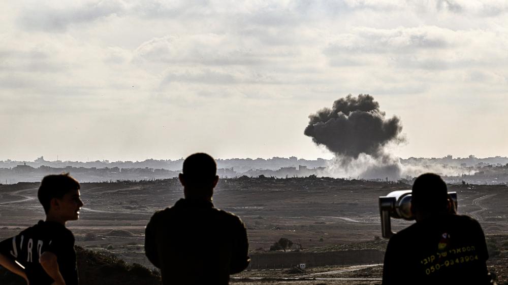  Blick von Sderot auf Gaza.