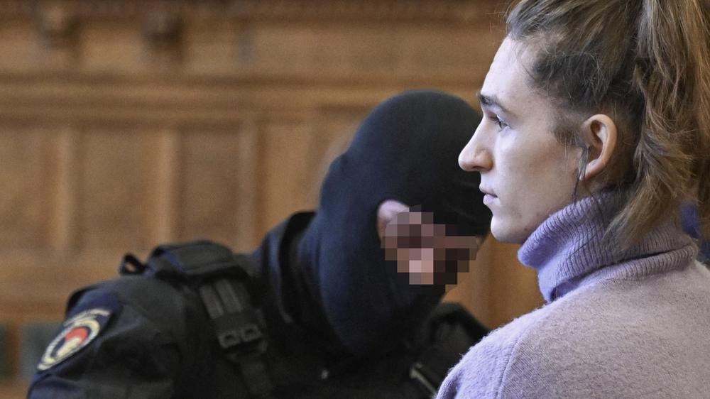 Maja T. im Februar im Gerichtssaal in Budapest