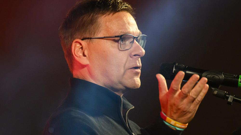 Bündnis Sahra Wagenknecht: Oliver Ruhnert auf einer BSW-Veranstaltung Anfang 2025 in Dresden