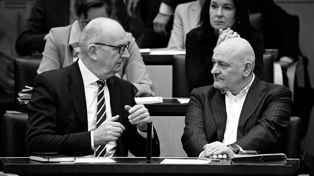 BSW in Brandenburg: Get along well: Brandenburg's Prime Minister Dietmar Woidke (SPD) and his BSW Finance Minister Robert Crumbach