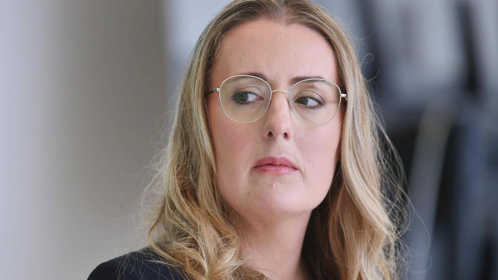 Katharina Dröge : Hielt vor einem Jahr im Bundestag eine leidenschaftliche Rede zum Sondervermögen: Co-Fraktionschefin der Grünen, Katharine Dröge.