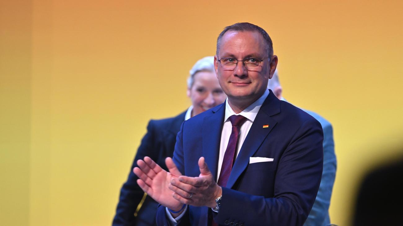AfD-Bundesparteitag in Erfurt: AfD-Chef Chrupalla sieht seine Partei in Regierungsverantworung