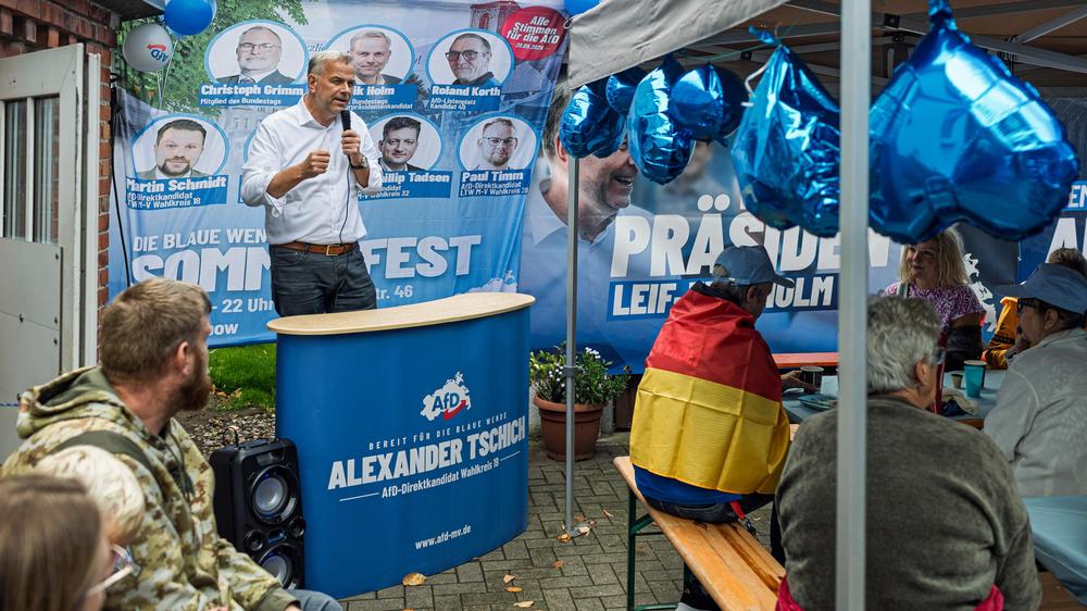 Infratest dimap: Leif-Erik Holm, AfD-Spitzenkandidat in Mecklenburg-Vorpommern