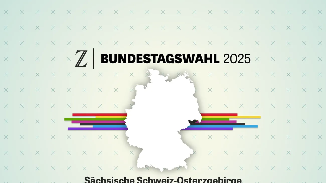 2025年のブンデスタッグ選挙：スイスのサクソンの東側の山でのすべての選挙結果