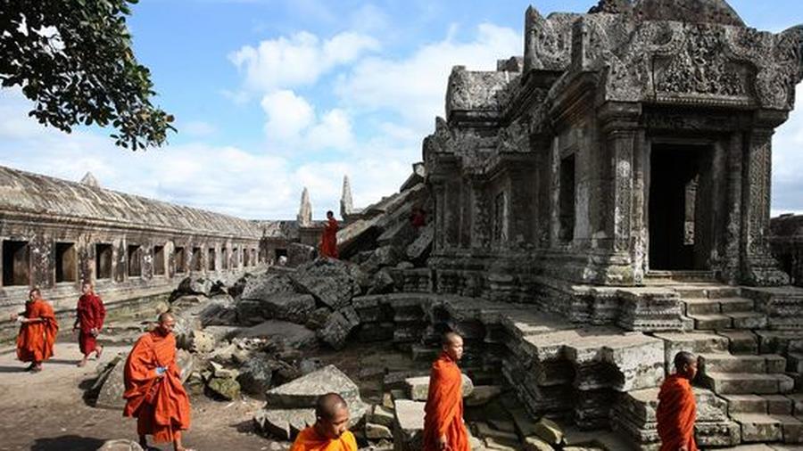 der buddhistische Tempel Wat Pothiyaram oder Wat Chash, Pnom Penh,  Kambodscha, Asien