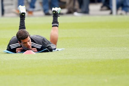 Michael Ballack während des Trainings mit Bayer Leverkusen