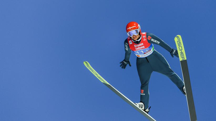 Nordische Ski-WM: Skispringerin Katharina Althaus bei der Nordischen Ski-WM in Seefeld, Österreich