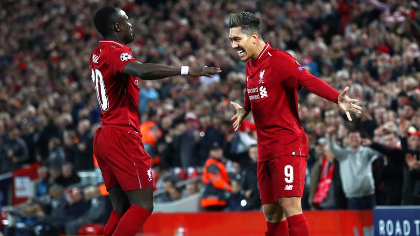 Champions League: Die Spieler des FC Liverpool bejubeln ihren Sieg. 