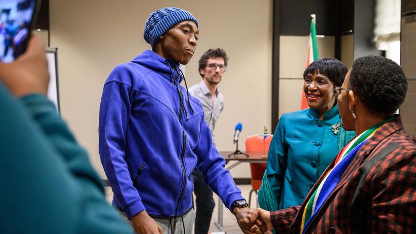 Caster Semenya: Die Leichtathletin Caster Semenya vor einer Anhörung des Internationalen Sportschiedsgerichts