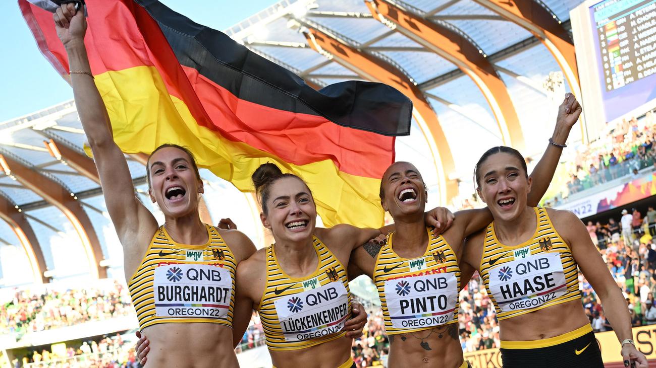 Leichtathletik-WM Deutsche Sprintstaffel holt erste WM-Medaille ZEIT ONLINE