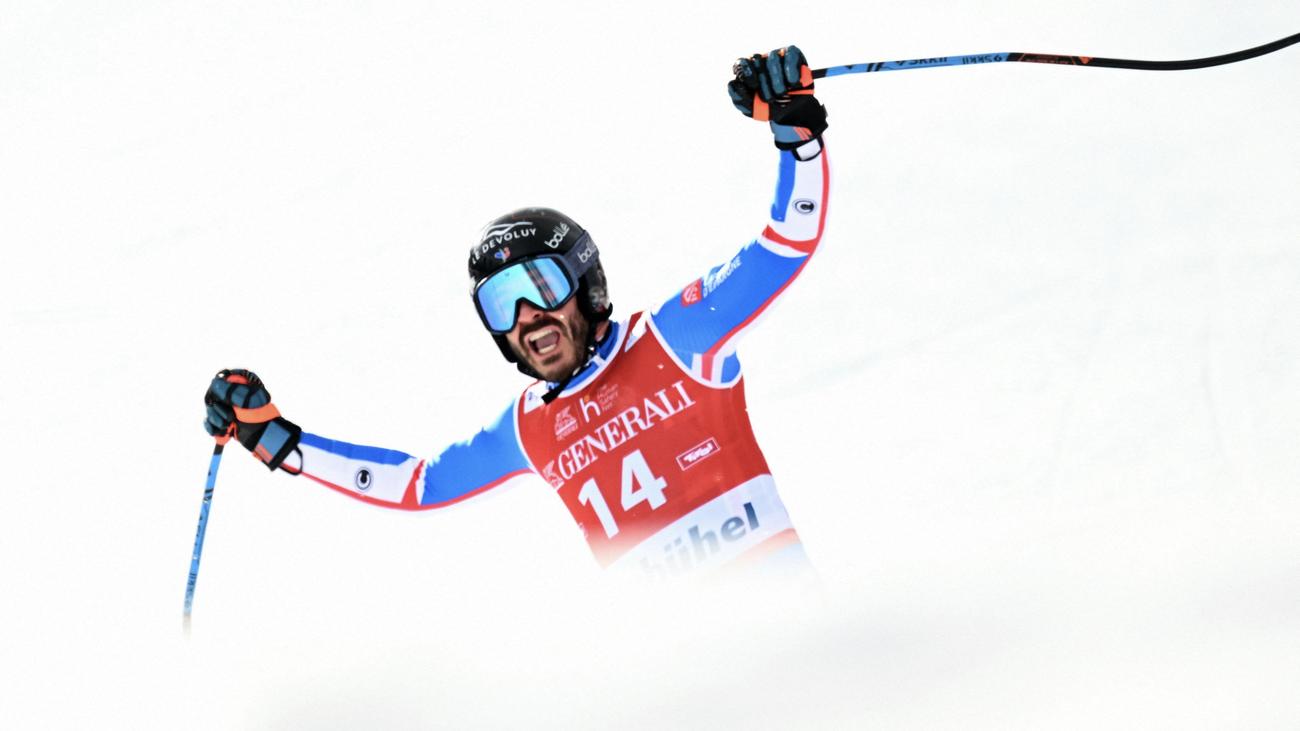 Abfahrt Kitzbühel Skifahrer Cyprien Sarrazin gewinnt erste Abfahrt auf