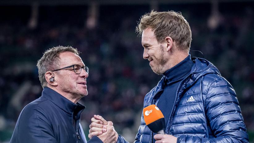 Der eine war es schon, beide wollen es nicht (nochmal) werden: Ralf Rangnick (links) und Julian Nagelsmann haben dem FC Bayern abgesagt, indem sie Bundestrainer von Österreich und Deutschland bleiben. 