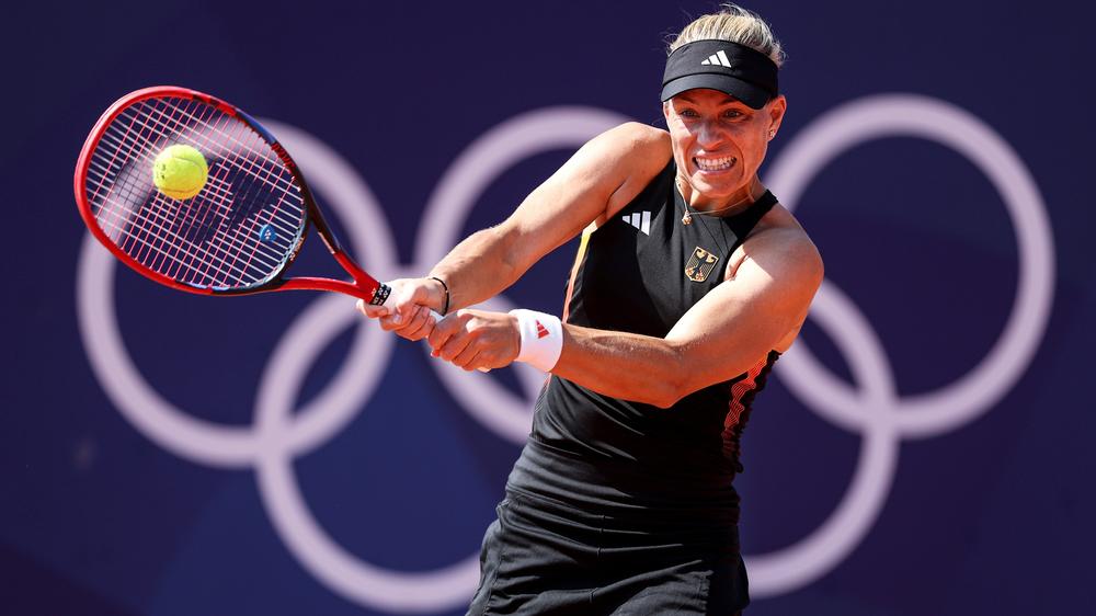 Olympia 2024 Angelique Kerber steht im Achtelfinale im TennisEinzel