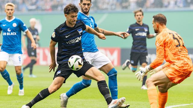 DFB-Pokal, 1. Runde: Hertha siegt deutlich gegen Hansa Rostock