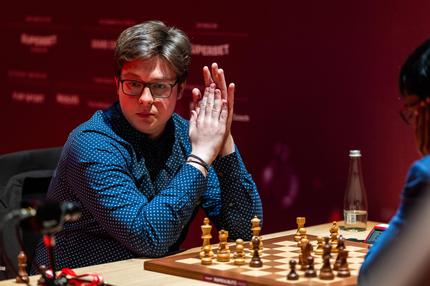 Kirill Shevchenko: Grand Chess Tour - Superbet Rapid - Blitz Poland 2024 Kirill Shevchenko is playing on the first day of the Superbet Rapid & Blitz Poland 2024 chess tournament in Warsaw, Poland, on May 8, 2024.