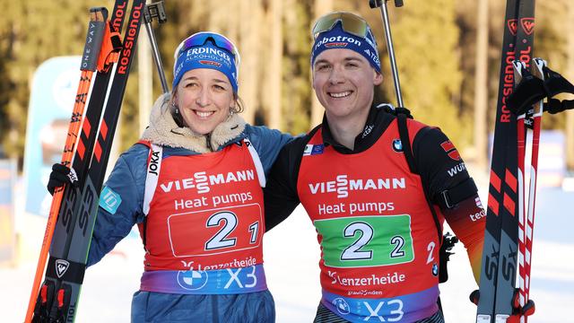 Biathlon-WM in Lenzerheide: Preuß und Strelow gewinnen Biathlon-Bronze im Single-Mixed