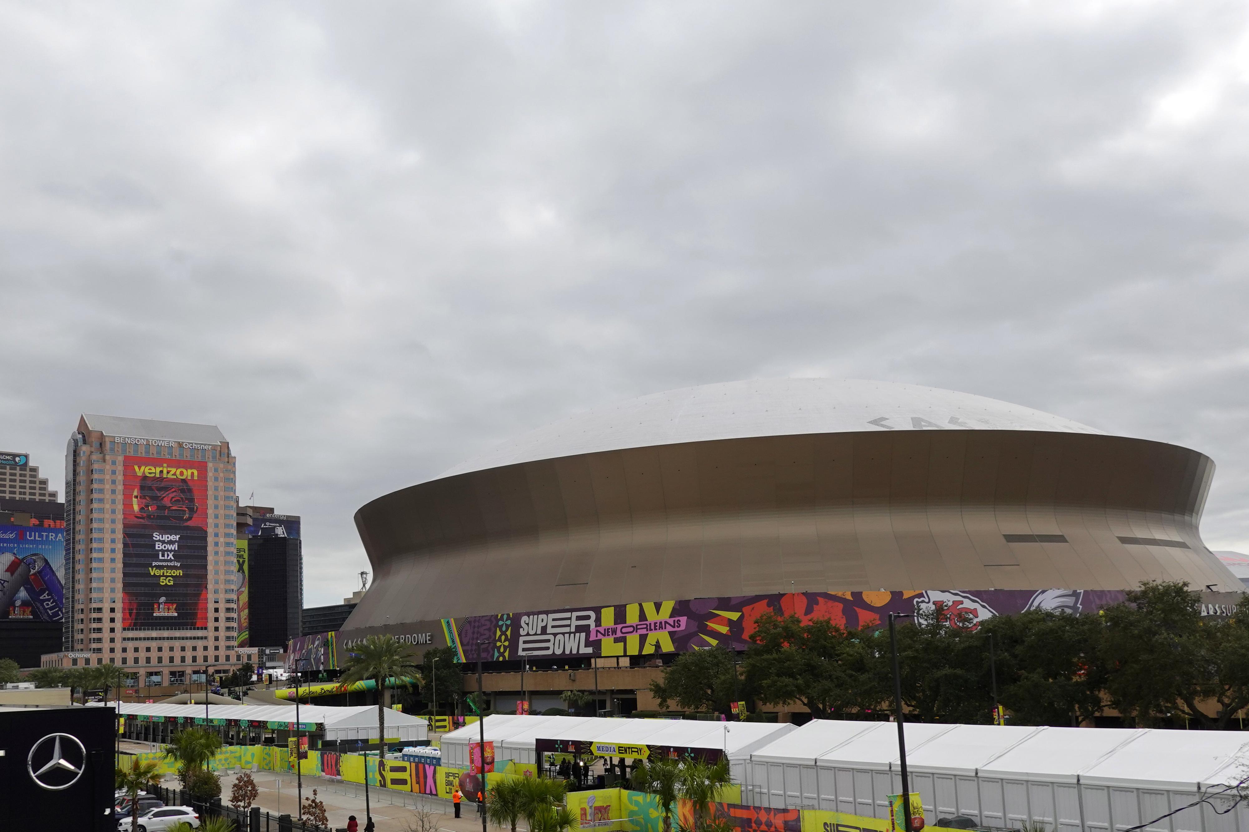 Superbowl 2025: Der Caesars Superdome in New Orleans Anfang Februar 2025