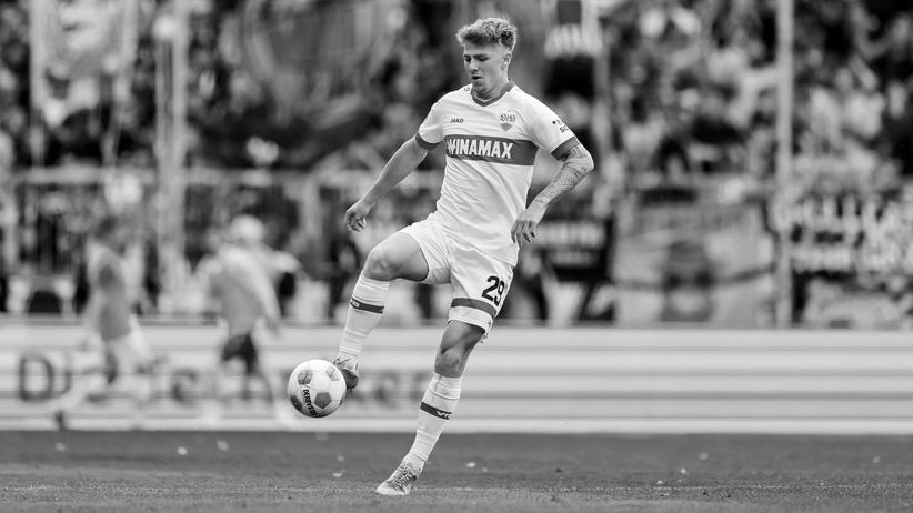 Finn Jeltsch in action for VfB stuttgart