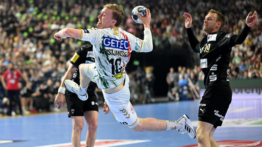 Handball: Magdeburgs Gísli Þorgeir Kristjánsson (Mitte) warf im Champions-League-Finale die meisten Tore.