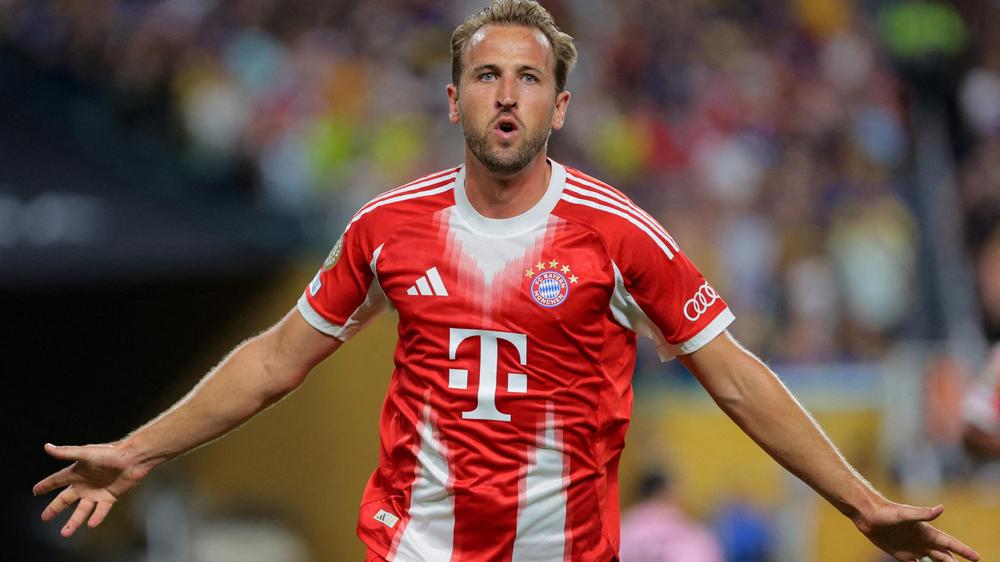 Klub-Weltmeisterschaft: Harry Kane feiert das erste Tor des FC Bayern München gegen Boca Juniors aus Argentinien.