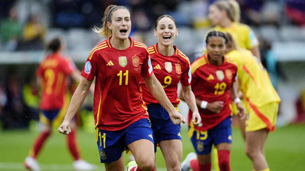Fußball-EM der Frauen: Spanien steht bei der Fußball-EM der Frauen kurz vor dem Einzug in die Runde der besten acht.