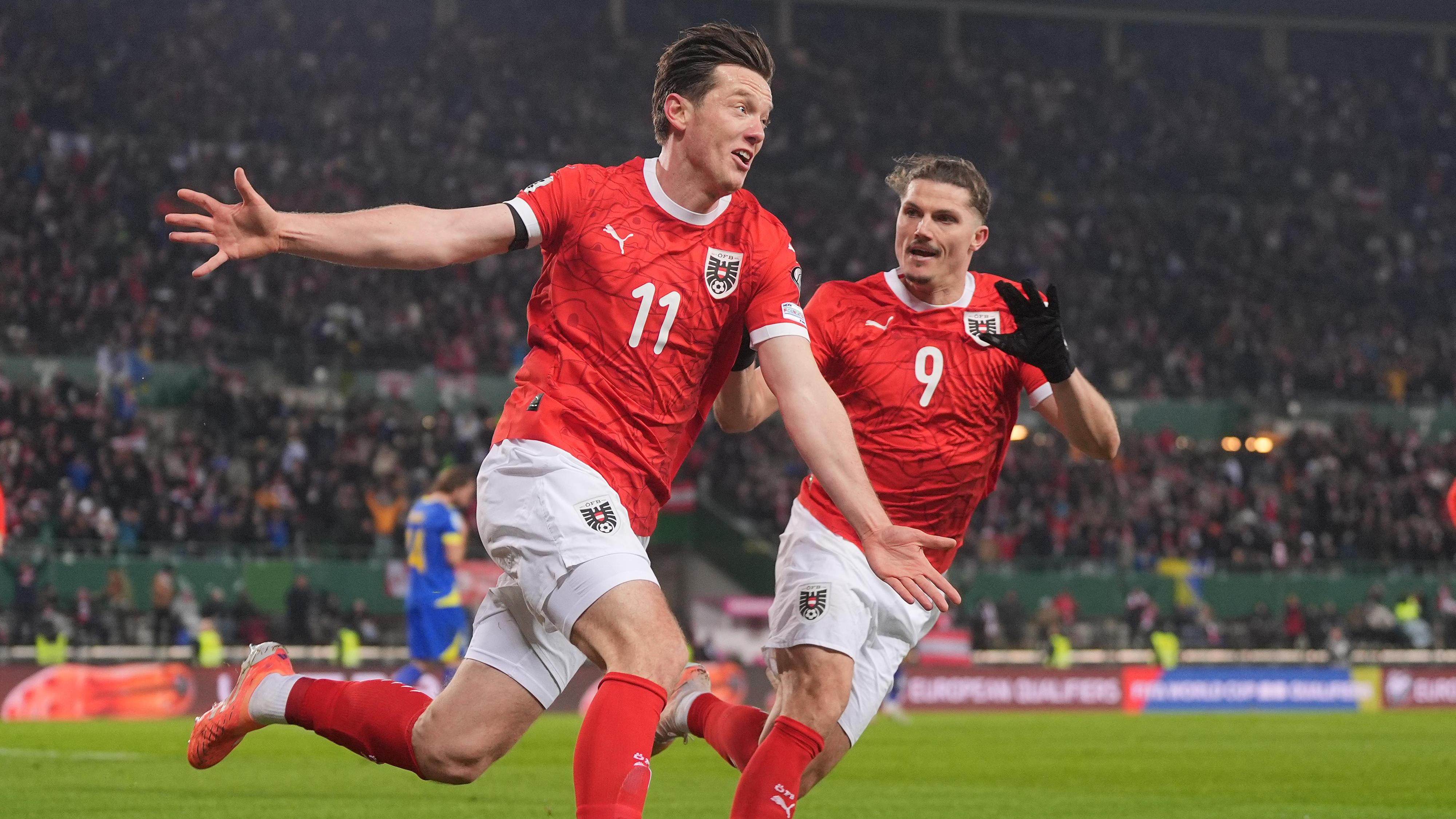 WM-Teilnehmer 2026: Michael "Gregerl" Gregoritsch nach seinem entscheidenden Tor gegen Bosnien und Herzegowina